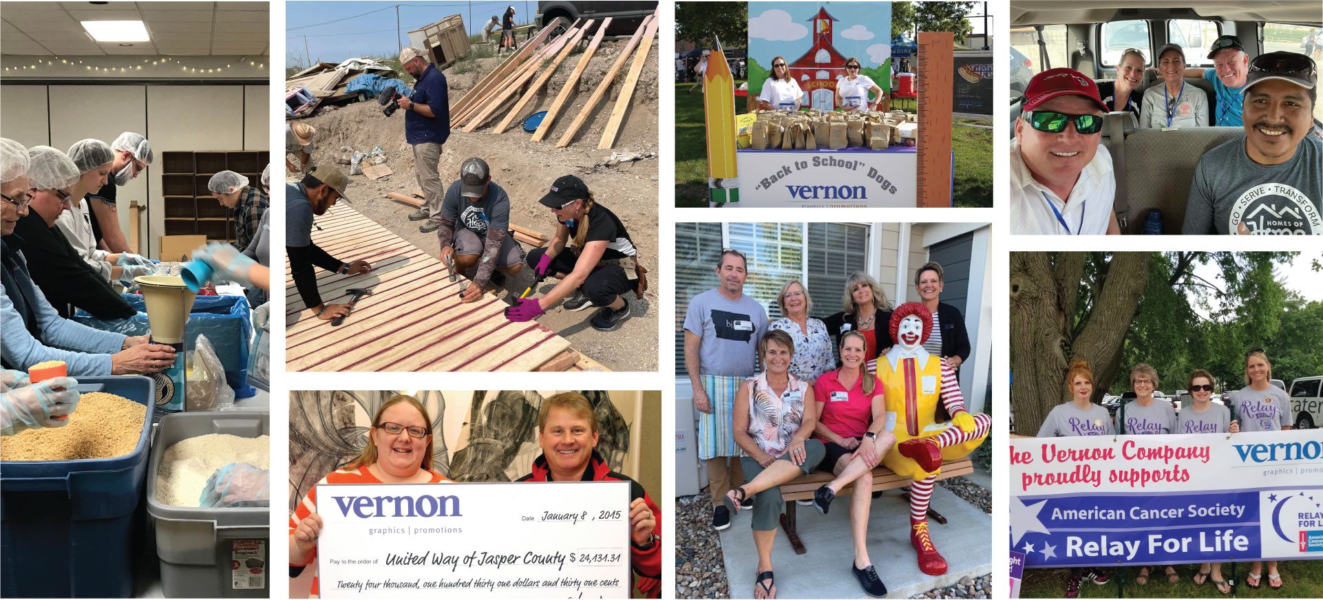 Vernon team cares and contributes support for those in need