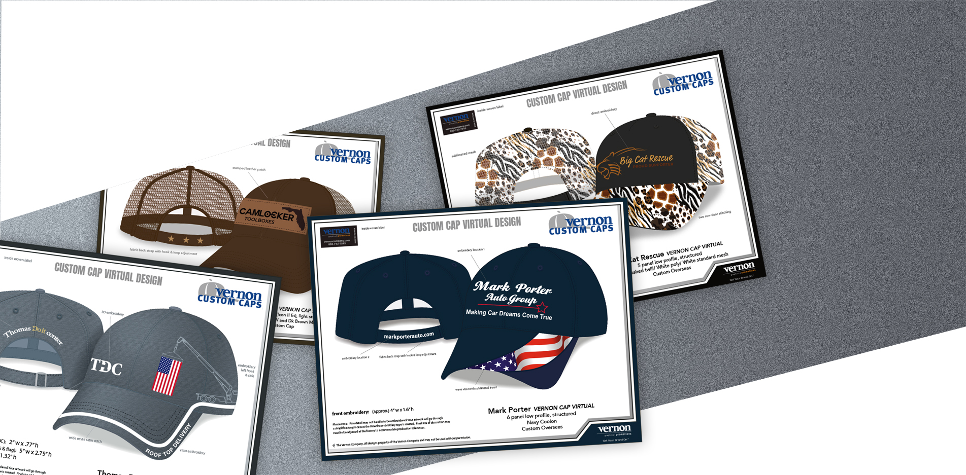 examples of virtual cap designs