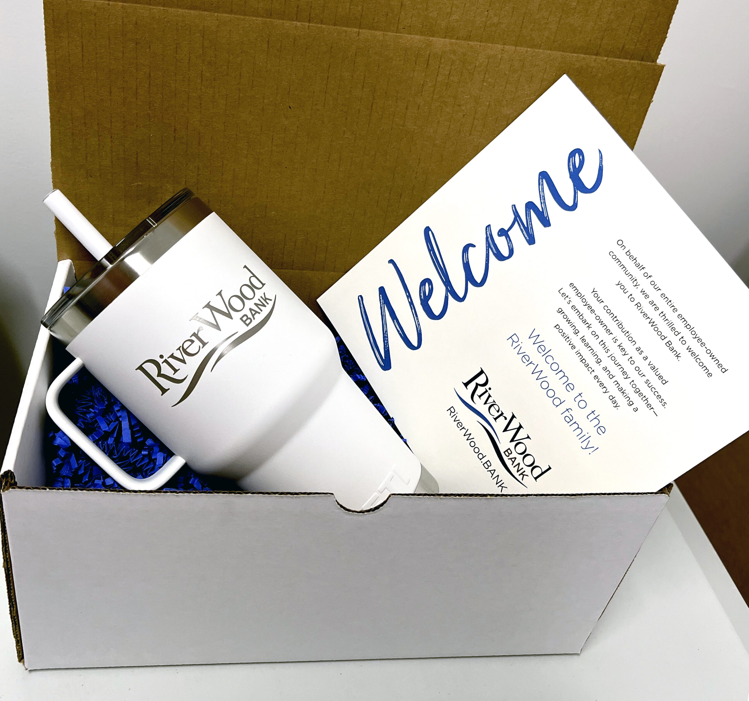 River Wood Bank welcome kit.